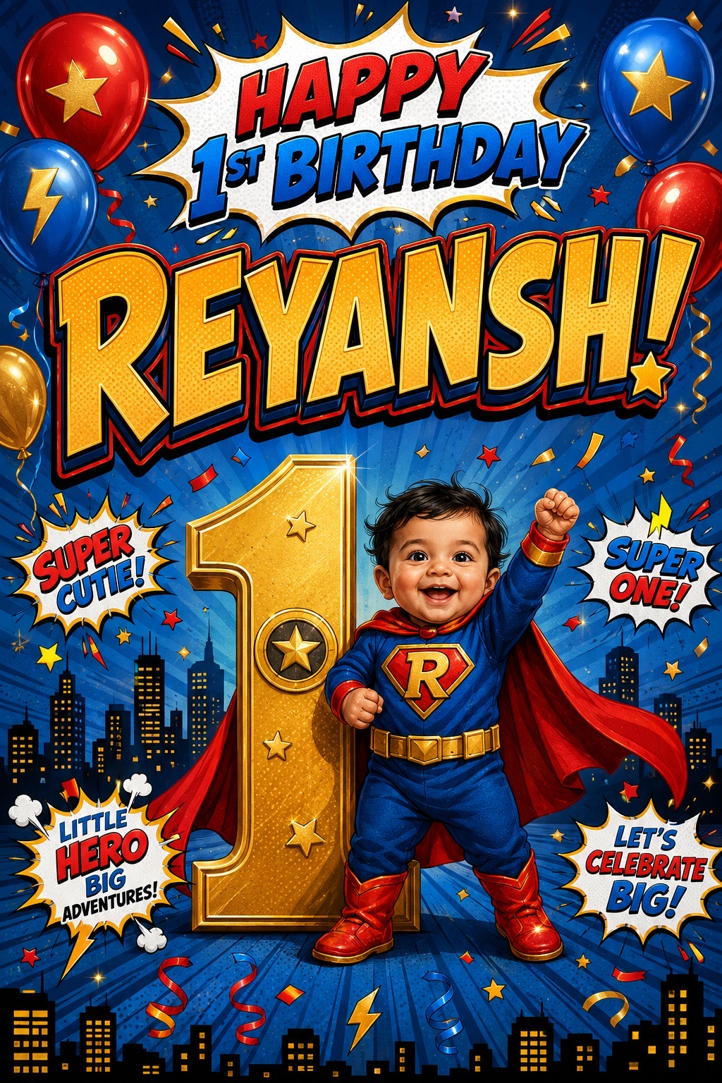 Baby Reyansh, the birthday star